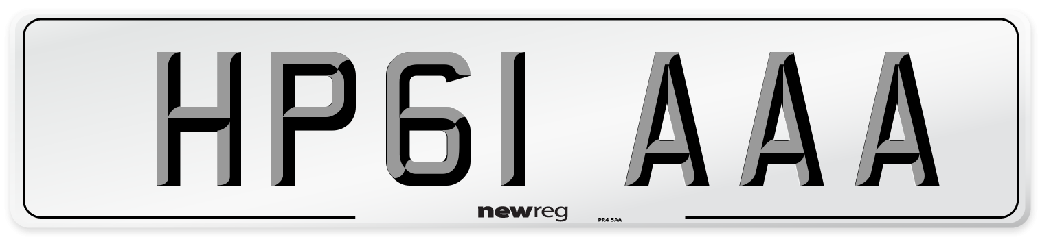 HP61 AAA Number Plate from New Reg